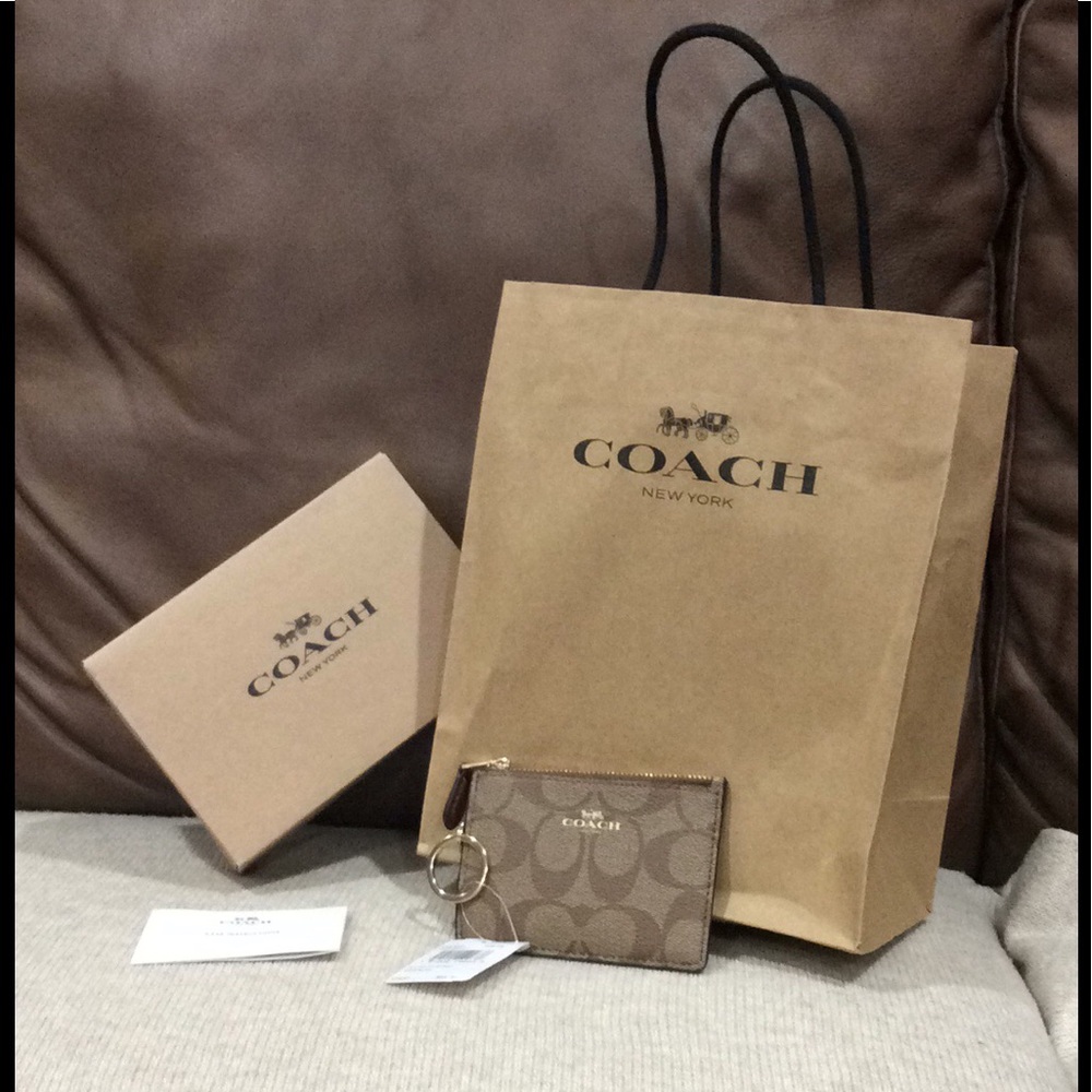 Coach mini ID skinny keychain